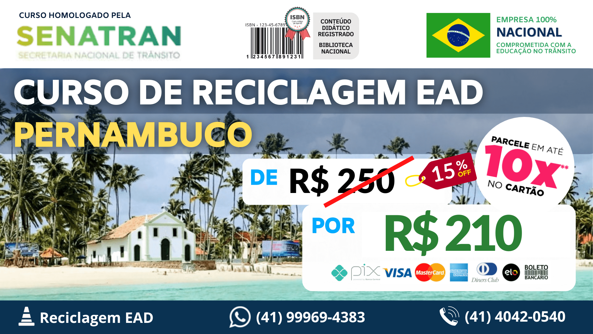 De R$210,00 por R$250,00 em ate 10x